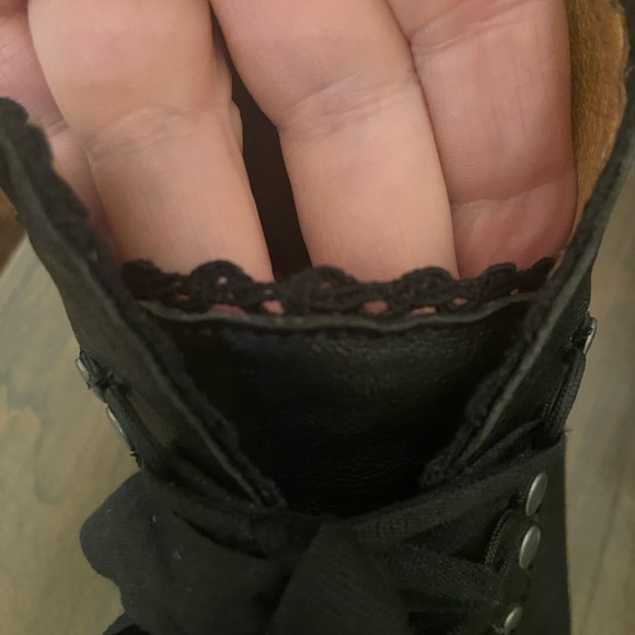 Brako Black Leather Victorian Leather Steampunk Booties - Picture 6 of 9